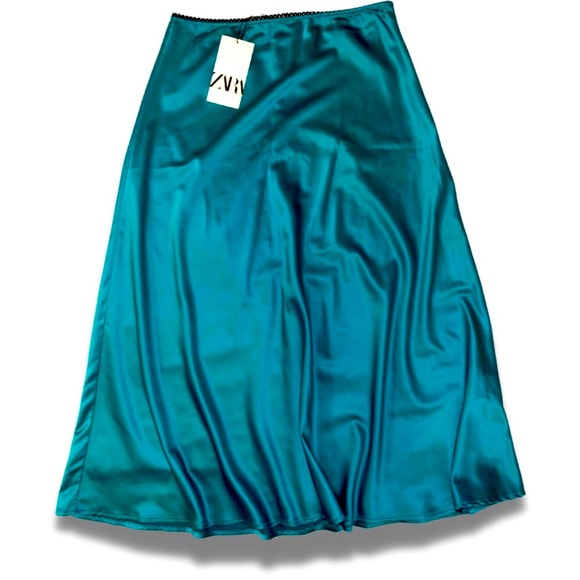 Women’s, Skirts, ZARA, Medium, Turquoise - Picture 1 of 4
